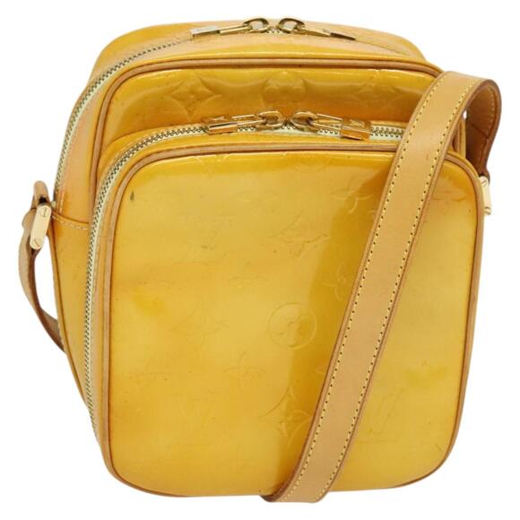 LOUIS VUITTON Monogram Vernis Wooster Bag Lime Yellow M91075 - Picture 1 of 16